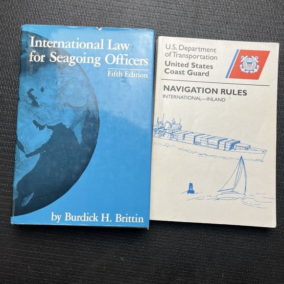 Coast Guard Book Lot- International Law By Burdick Britten, Navigation Rules DOT - Picture 11 of 11